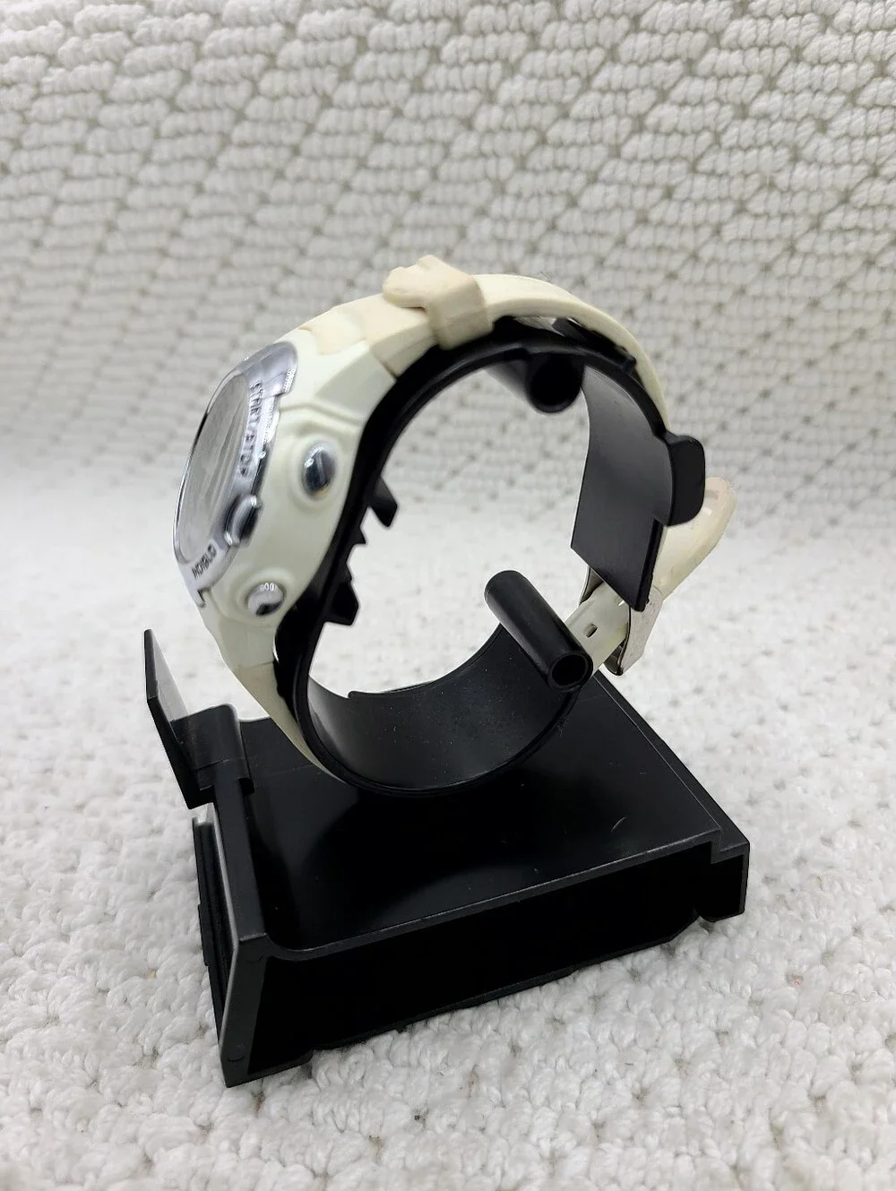White Digital Sports Smartwatch with LCD Display